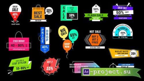 Videohive - Sales & Discounts Badges - 50643491 - Project for After Effects
