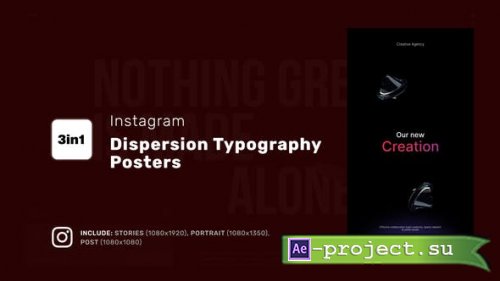 Videohive - Instagram Dispersion Typography Posters - 50672751 - Project for After Effects