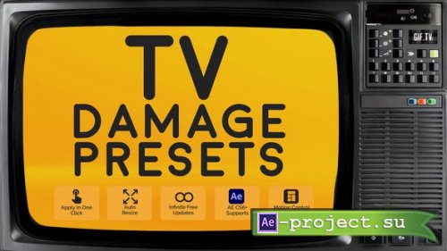 Videohive - TV Damage Presets - 50720722 - Project & Script for After Effects