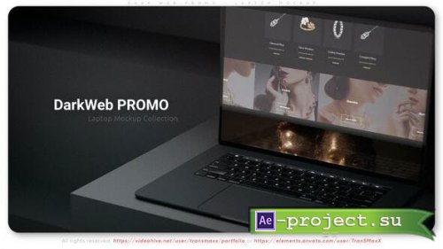 Videohive - Dark Web Promo - Laptop Mockup - 50778523 - Project for After Effects
