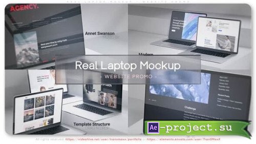 Videohive - Real Laptop Mockup - Website Promo - 50760457 - Project for After Effects