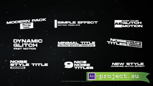 Videohive - Glitch Titles - 50767856 - Project for After Effects