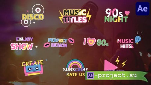 Videohive - Music Titles Retro Style | After Effects - 50725811 - Project for After Effects