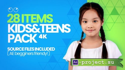 Videohive - 4k Kids And Teens Broadcast And Youtube Channel Package - 50717508 - Project for After Effects