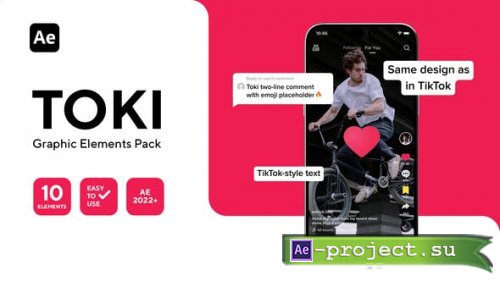 Videohive - Toki - TikTok Graphics Pack For After Effects - 43447602 - Project for After Effects