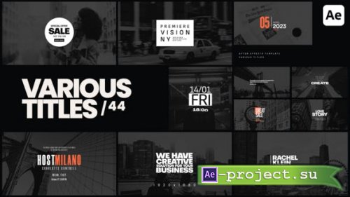 Videohive - Various Titles 44 - 50725602 - Project for After Effects