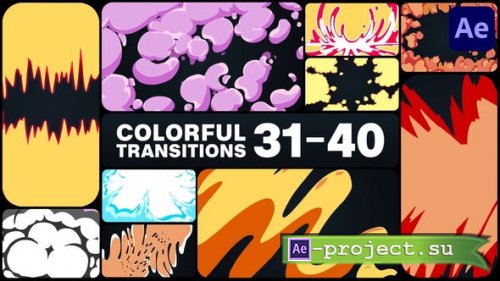 Videohive - Colorful Cartoon Transitions for After Effects - 50804444 - Project for After Effects