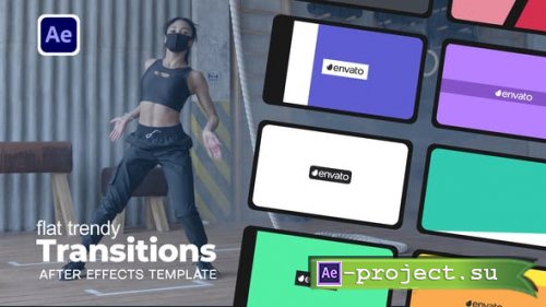 Videohive - Flat Trendy Transitions - 50816331 - Project for After Effects