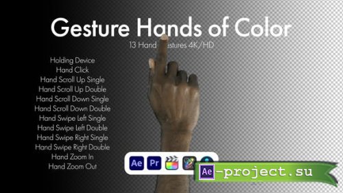 Videohive - Gestures Hands of Color - 50810049 - Project for After Effects
