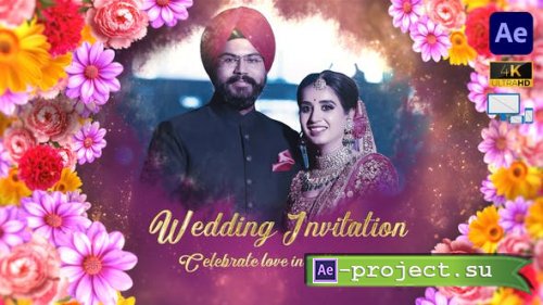 Videohive - Indian Wedding Invitation Floral Slideshow - 50825965 - Project for After Effects