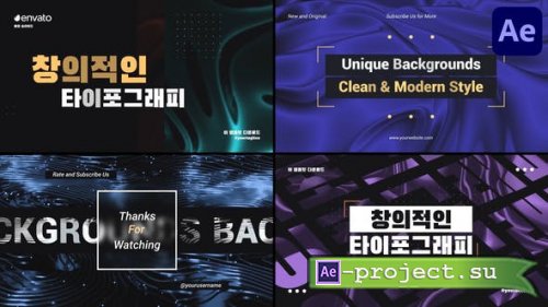 Videohive - Backgrounds Typography for After Effects - 50874318 - Project for After Effects