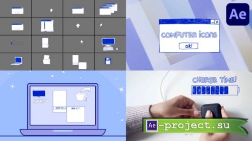 Videohive - Computer Interface Icons Hand Drawn for After Effects - 50840791 - Project for After Effects