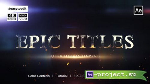Videohive - Epic Titles - 50920057 - Project for After Effects