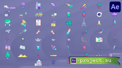 Videohive - Miscellaneous Icons for After Effects - 50928581 - Project for After Effects