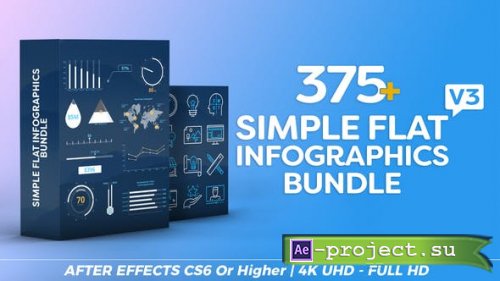 Videohive - Simple Flat Infographics Bundle - 20712532 - Project for After Effects