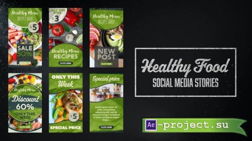 Videohive - Healthy Food Social Media Stories - 50962267 - Project for After Effects