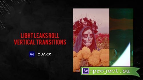 Videohive - Light Leaks Roll Vertical Transitions - 50954283 - Project for After Effects