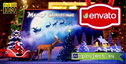 Videohive - Christmas Greetings (Pop up book) - 9524818 - Project for After Effects