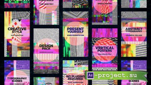 Videohive - Glitch Colorful Collages - 50946083 - Project for After Effects