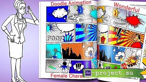 Doodle Animation - Female Character 108370 - Project for After Effects