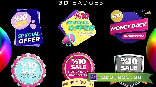 3D Badges Pack 1049338 - Project for After Effects