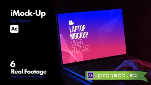 Videohive - iMock-Up Dark Laptop - 51066139 - Project for After Effects
