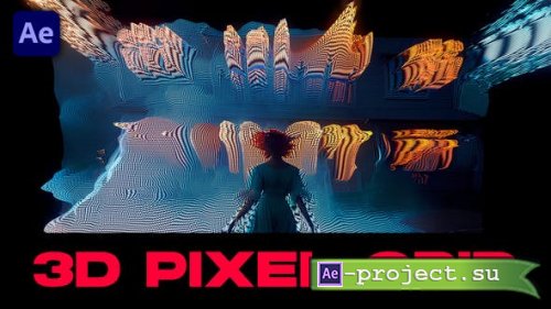 Videohive - 3D Pixel Grid Transitions | After Effects - Project for After Effects