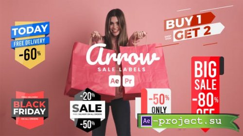 Videohive - Arrow Sale Labels - 51042937 - Project for After Effects