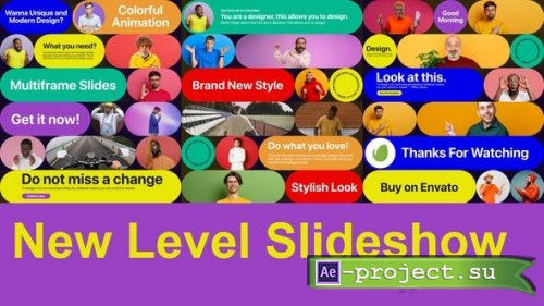Videohive - New Level Slideshow Colorful Gallery Opener - 51087370 - Project for After Effects