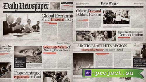 Videohive - Newspaper Video Template - 51103043 - Project for After Effects