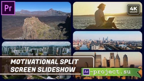 Videohive - Multiscreen Motivational Slideshow | Split Screen Opener MOGRT for Premier Pro - 51128644