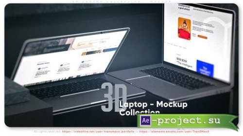 Videohive - 3d Laptop Collection - Mockup - 51249241 - Project for After Effects