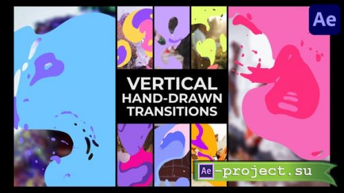 Videohive - Vertical Liquid Hand Drawn Transitions | After Effects - 51195584 - Project for After Effects