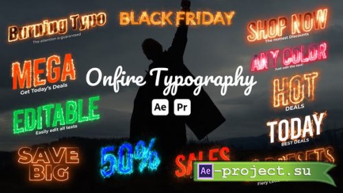 Videohive - On Fire Animated Typography - 51301879 - Project for After Effects