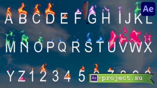 Videohive - Fire Alphabet Font | After Effects - 51238208 - Project for After Effects