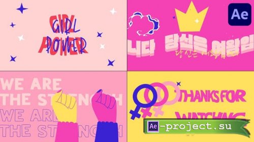 Videohive - Girl Power Typography Scenes for After Effects - 51236598 - Project for After Effects