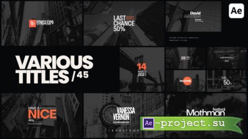 Videohive - Various Titles 45 - 51277088 - Project for After Effects