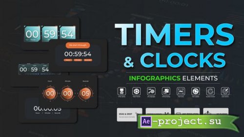 Videohive - Infographic - Timers And Clocks - 51314447 - Project for After Effects