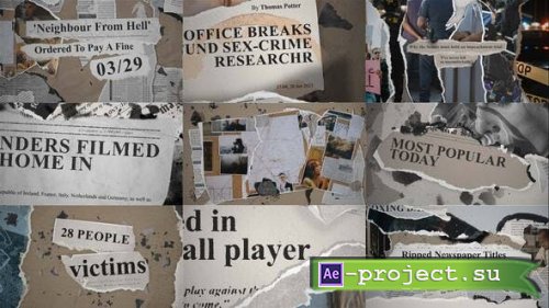 Videohive - Ripped Newspaper Titles - 51326020 - Project for After Effects