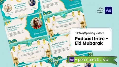 Videohive - Intro/Opening - Podcast Intro Eid Mubarak After Effects Template - 51234356 - Project for After Effects