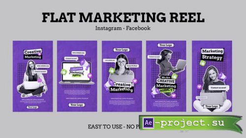 Videohive - Flat Marketing Instagram Stories - 51375859 - Project for After Effects