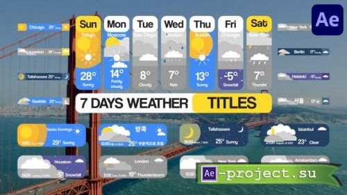 Videohive - 7 Days Weather Titles for After Effects - 51311600 - Project for After Effects
