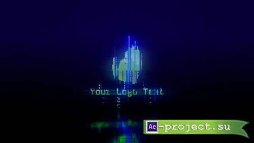 Videohive - Logo Transition - Cyberpunk Glitch Logo After Effect Templates - 51387789