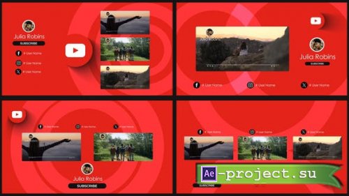 Videohive - Youtube End Screens Pack V2 - 51460890 - Project for After Effects