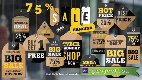 Videohive - Sale Tags Hanging - 51461382 - Project for After Effects