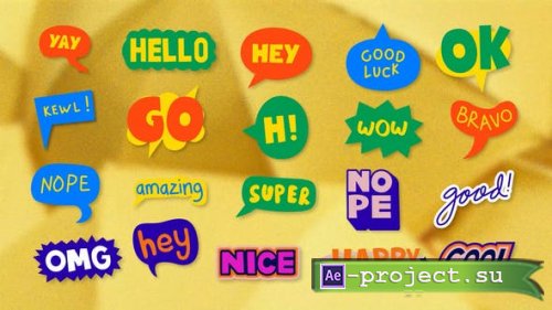 Videohive - Sticker Pack - Bubble Speech After Effects Project Template - 51468771 - Project for After Effects