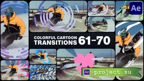 Videohive - Colorful Cartoon Transitions for After Effects - 51516086 - Project for After Effects