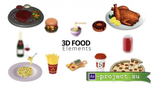 Videohive - 3D Food Elements - 51514141 - Project for After Effects