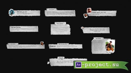 Videohive - Paper Cutting Lower Thirds - 51546618 - Project for After Effects