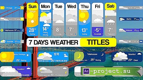 Videohive - 7 Days Weather Titles 51473981 - Project For Final Cut & Apple Motion